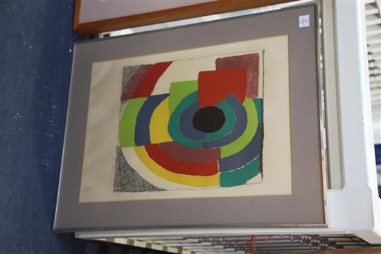 § Sonia Delaunay (1885-1979) Syncopee c.1971 28.75 x 20.75in.